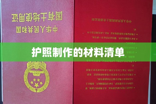 青海护照制作的材料清单